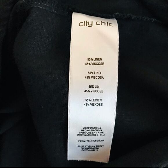 City Chic Linen Safari Button Down Top Blouse - Picture 12 of 12